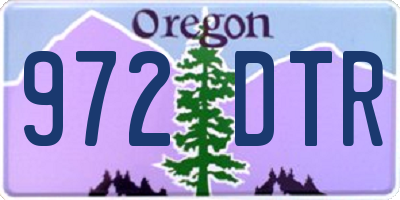 OR license plate 972DTR