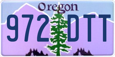 OR license plate 972DTT
