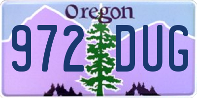 OR license plate 972DUG