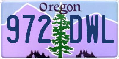 OR license plate 972DWL