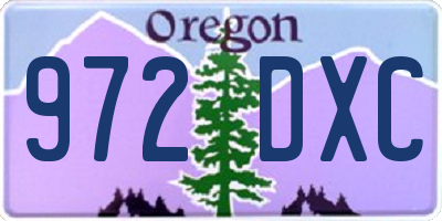 OR license plate 972DXC