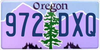 OR license plate 972DXQ