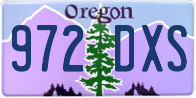 OR license plate 972DXS
