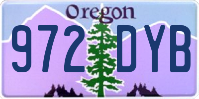 OR license plate 972DYB