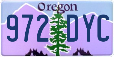 OR license plate 972DYC