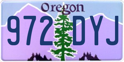 OR license plate 972DYJ