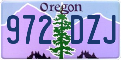 OR license plate 972DZJ