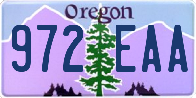 OR license plate 972EAA