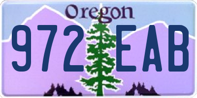OR license plate 972EAB