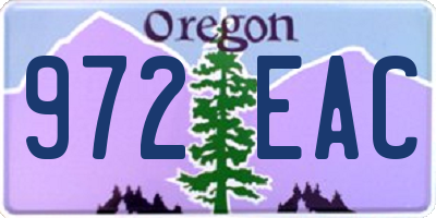 OR license plate 972EAC