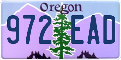 OR license plate 972EAD