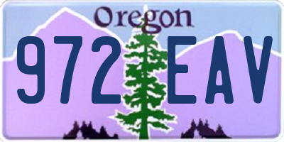OR license plate 972EAV