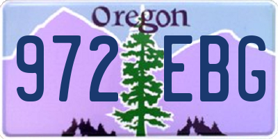 OR license plate 972EBG