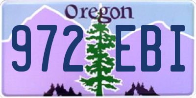 OR license plate 972EBI