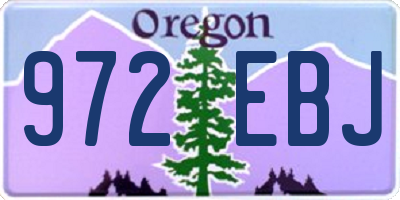 OR license plate 972EBJ