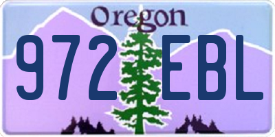 OR license plate 972EBL