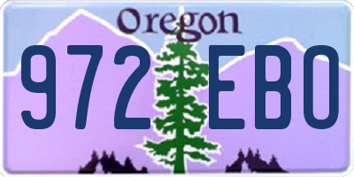 OR license plate 972EBO