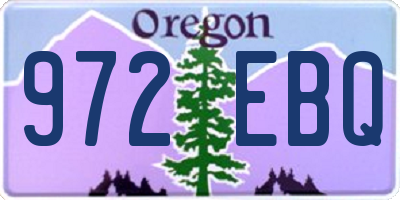OR license plate 972EBQ