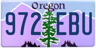 OR license plate 972EBU