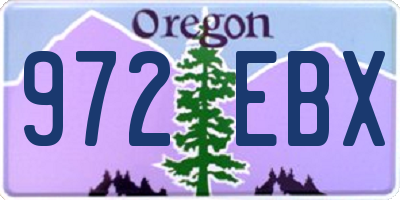 OR license plate 972EBX