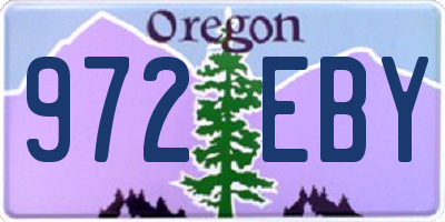 OR license plate 972EBY