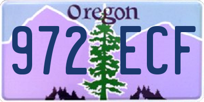 OR license plate 972ECF