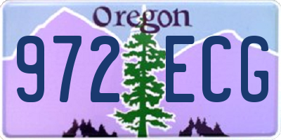 OR license plate 972ECG