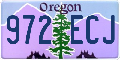 OR license plate 972ECJ