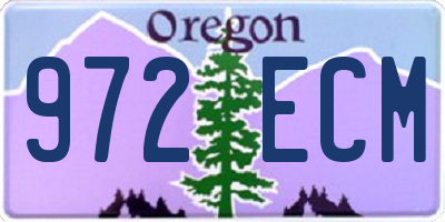 OR license plate 972ECM
