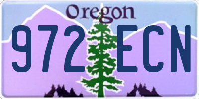 OR license plate 972ECN