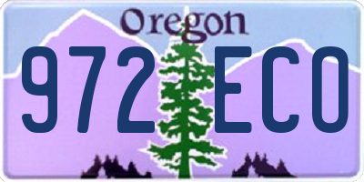 OR license plate 972ECO
