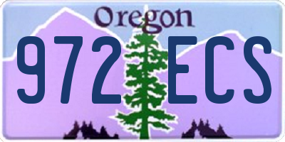 OR license plate 972ECS