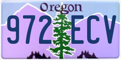 OR license plate 972ECV