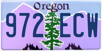 OR license plate 972ECW