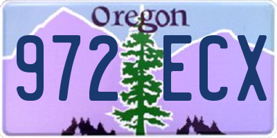 OR license plate 972ECX