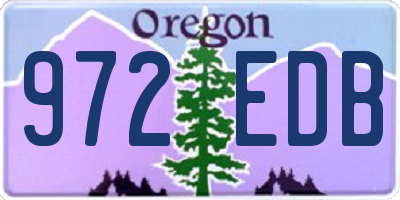 OR license plate 972EDB
