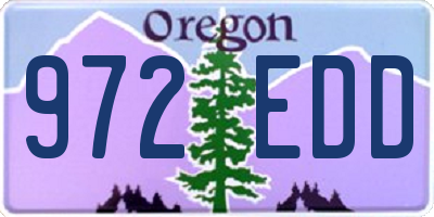 OR license plate 972EDD