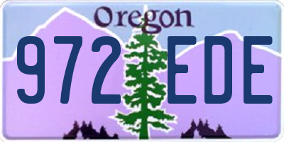 OR license plate 972EDE