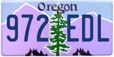 OR license plate 972EDL