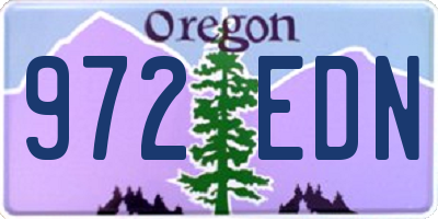 OR license plate 972EDN
