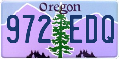 OR license plate 972EDQ
