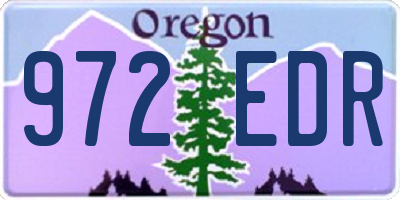OR license plate 972EDR