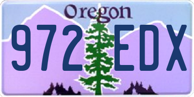 OR license plate 972EDX
