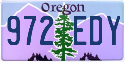 OR license plate 972EDY