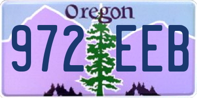 OR license plate 972EEB