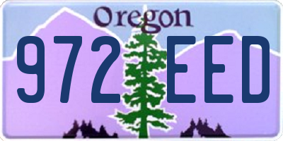 OR license plate 972EED