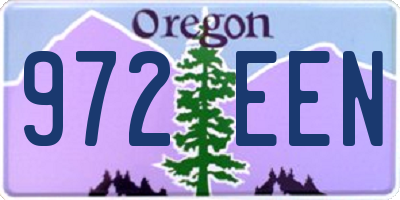 OR license plate 972EEN