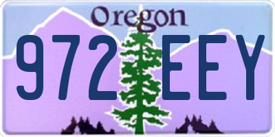 OR license plate 972EEY