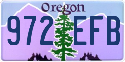 OR license plate 972EFB