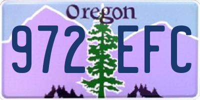 OR license plate 972EFC